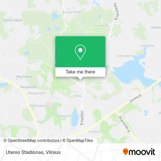 Карта Utenio Stadionas