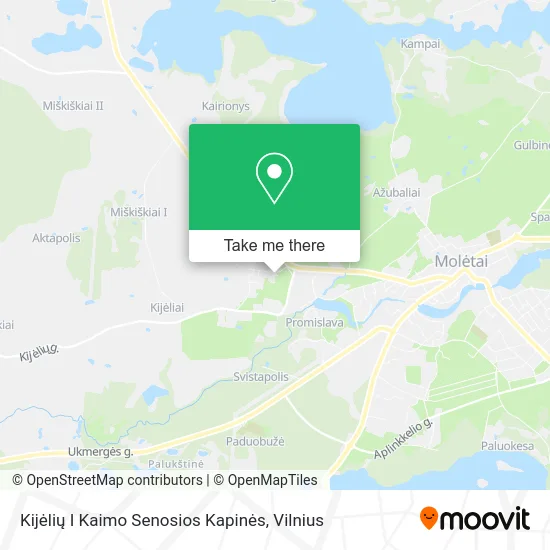 Карта Kijėlių I Kaimo Senosios Kapinės