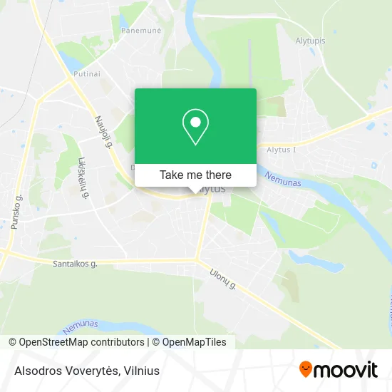Карта Alsodros Voverytės
