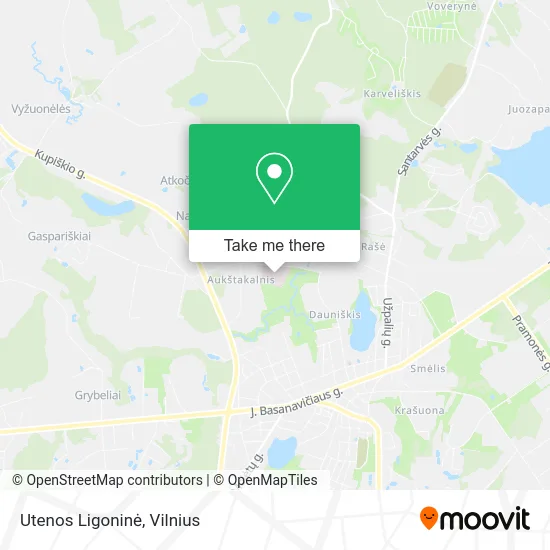 Карта Utenos Ligoninė