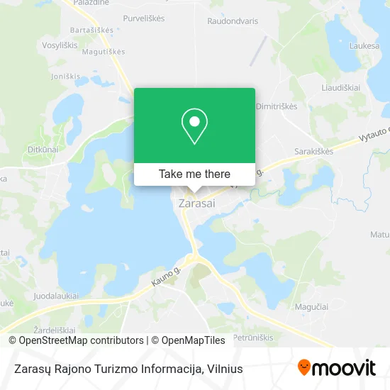 Карта Zarasų Rajono Turizmo Informacija