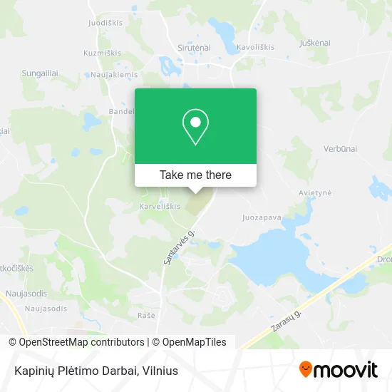 Карта Kapinių Plėtimo Darbai