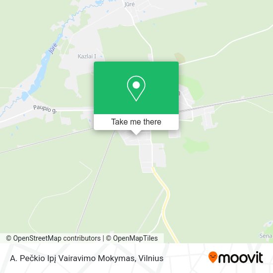 Карта A. Pečkio Ipį Vairavimo Mokymas