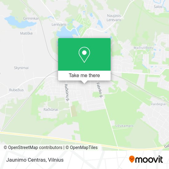 Карта Jaunimo Centras