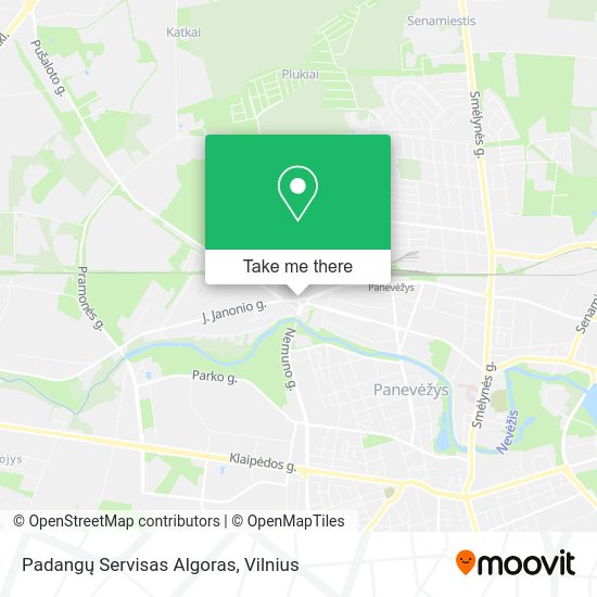 Карта Padangų Servisas Algoras