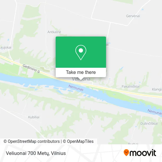 Карта Veliuonai 700 Metų