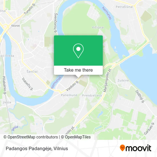 Карта Padangos Padangėje