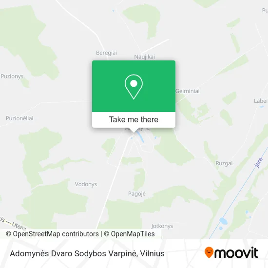 Карта Adomynės Dvaro Sodybos Varpinė