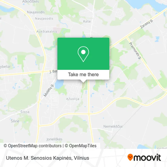 Карта Utenos M. Senosios Kapinės