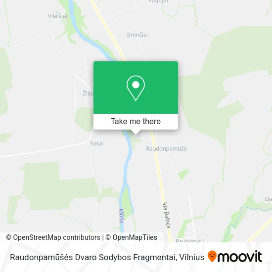 Карта Raudonpamūšės Dvaro Sodybos Fragmentai