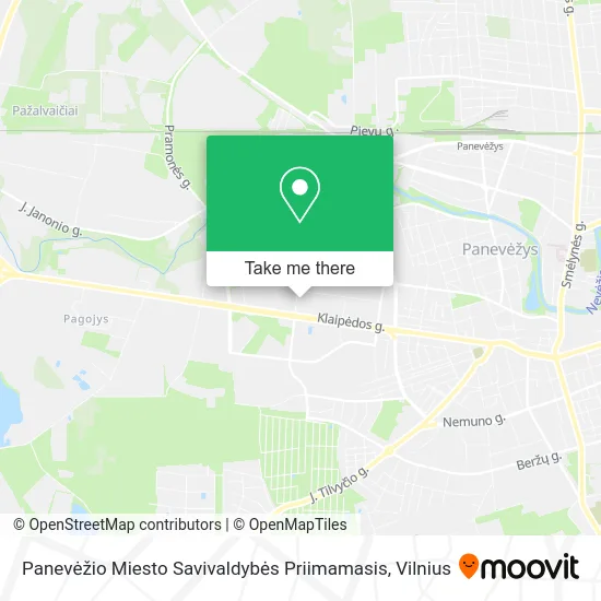 Panevėžio Miesto Savivaldybės Priimamasis map
