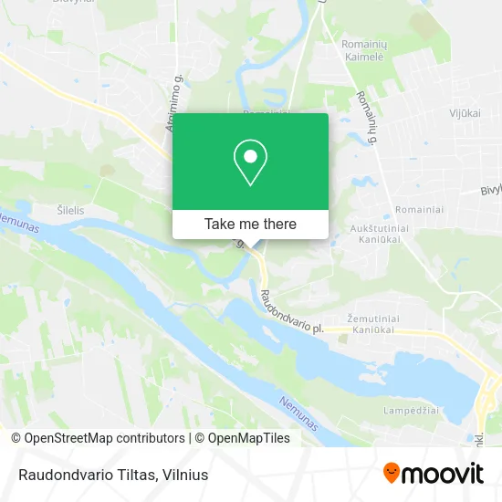 Карта Raudondvario Tiltas