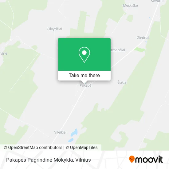 Карта Pakapės Pagrindinė Mokykla