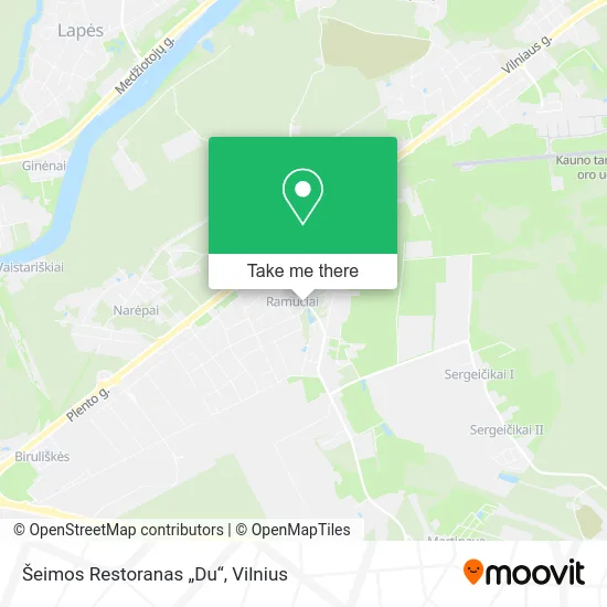 Карта Šeimos Restoranas „Du“