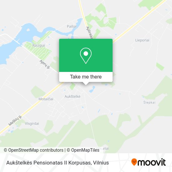 Карта Aukštelkės Pensionatas II Korpusas