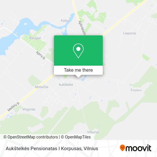 Карта Aukštelkės Pensionatas I Korpusas