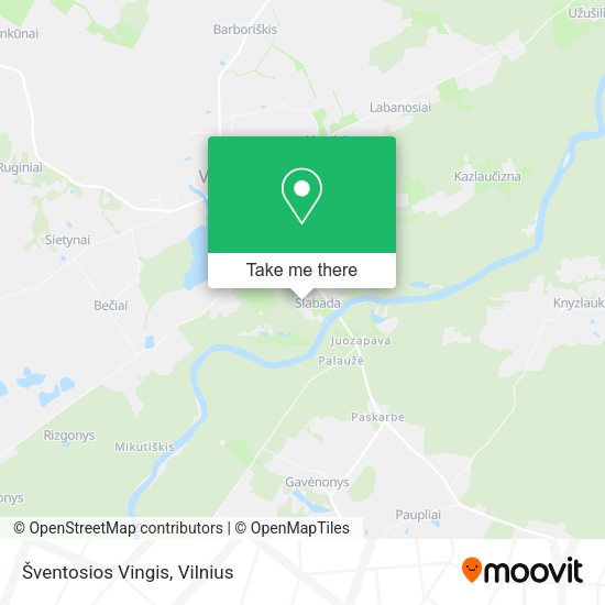 Карта Šventosios Vingis