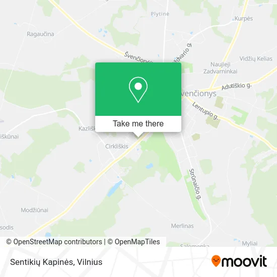 Карта Sentikių Kapinės