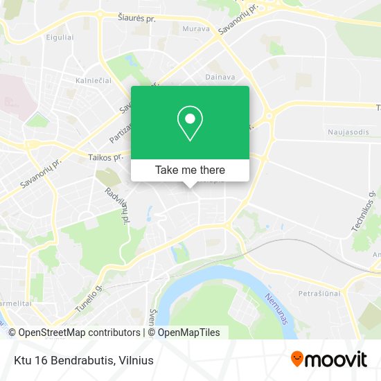 Карта Ktu 16 Bendrabutis