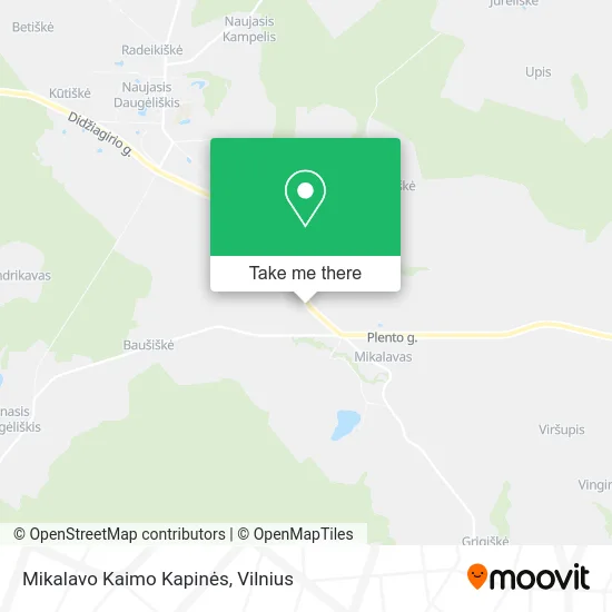 Карта Mikalavo Kaimo Kapinės
