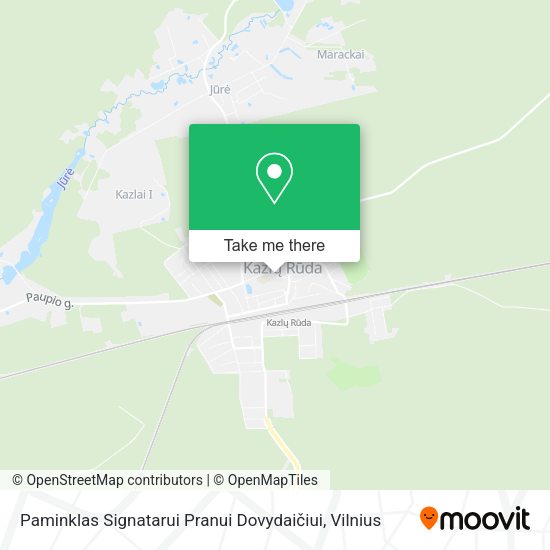 Карта Paminklas Signatarui Pranui Dovydaičiui