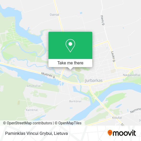 Карта Paminklas Vincui Grybui