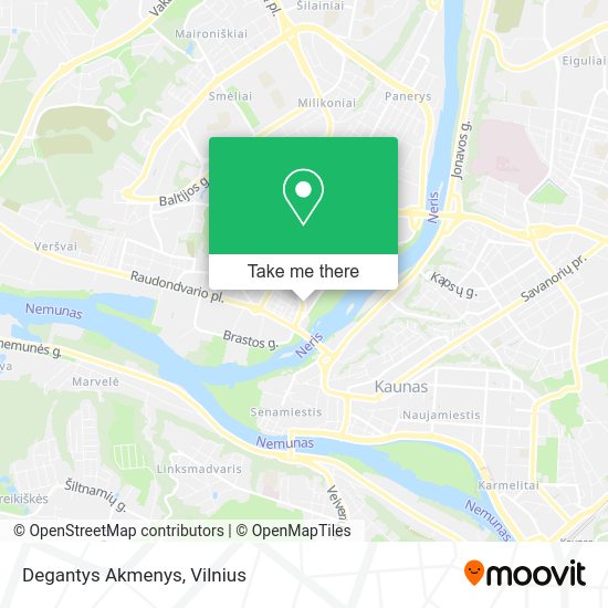 Карта Degantys Akmenys
