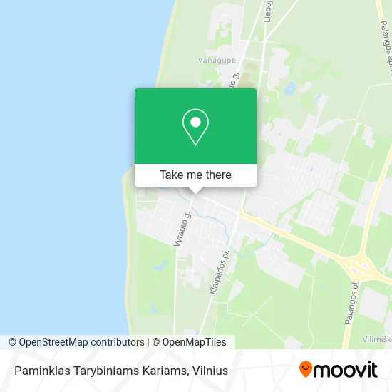 Карта Paminklas Tarybiniams Kariams