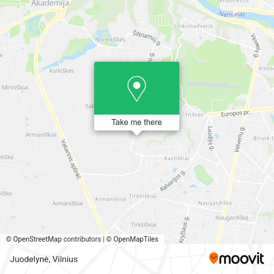 Juodelynė map