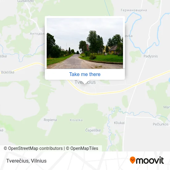 Карта Tverečius