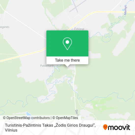 Карта Turistinis-Pažintinis Takas „Žodis Girios Draugui“