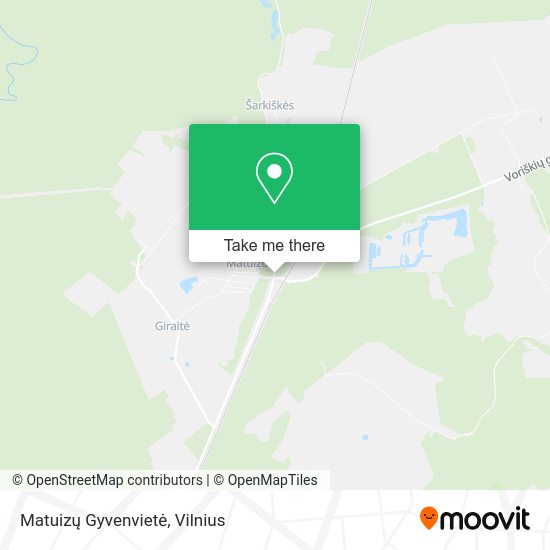Карта Matuizų Gyvenvietė