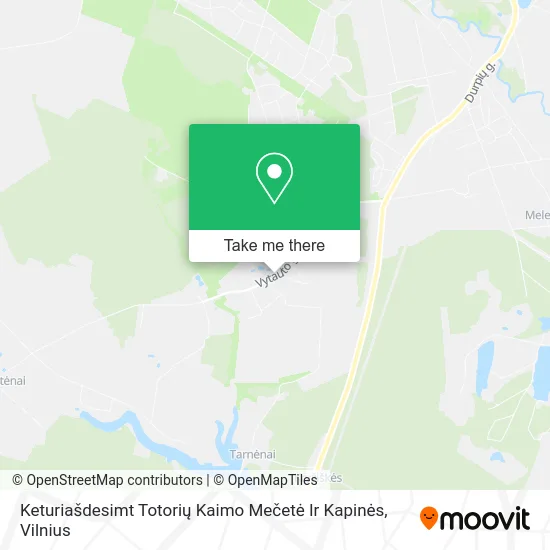Карта Keturiašdesimt Totorių Kaimo Mečetė Ir Kapinės