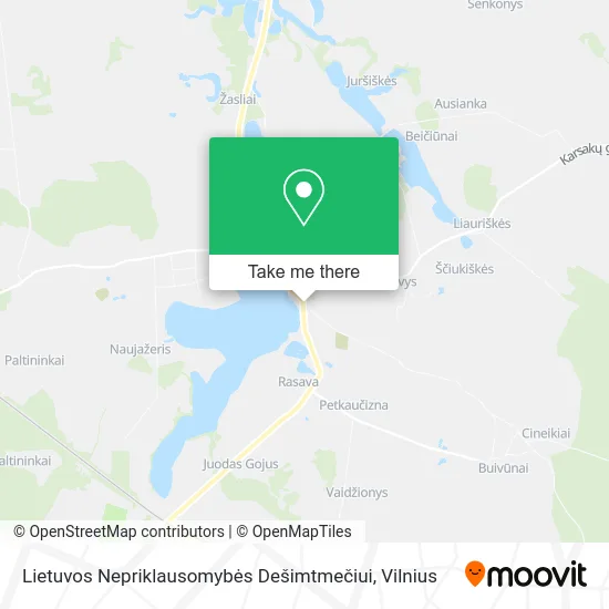 Карта Lietuvos Nepriklausomybės Dešimtmečiui