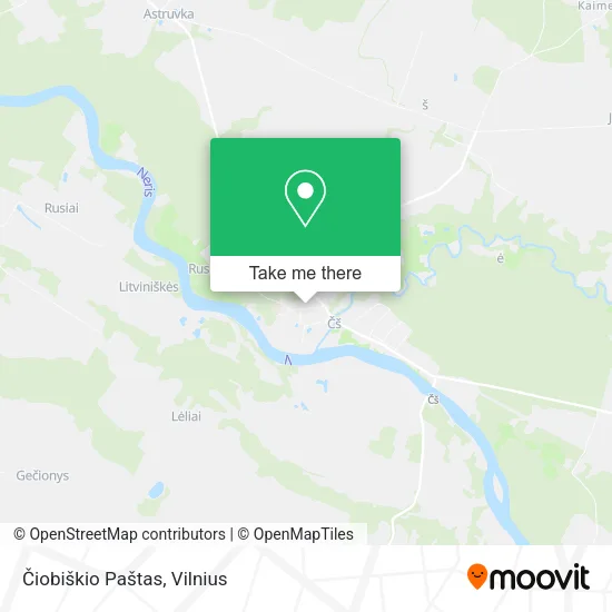Čiobiškio Paštas map