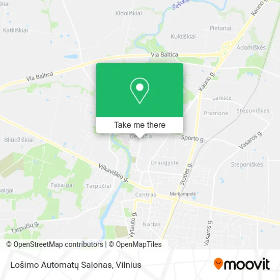 Карта Lošimo Automatų Salonas