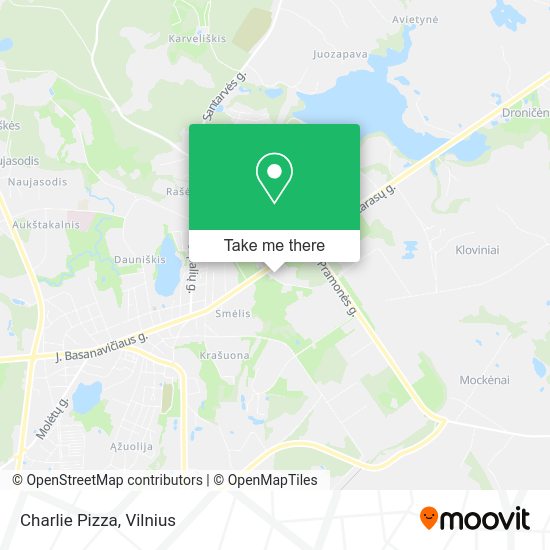 Карта Charlie Pizza