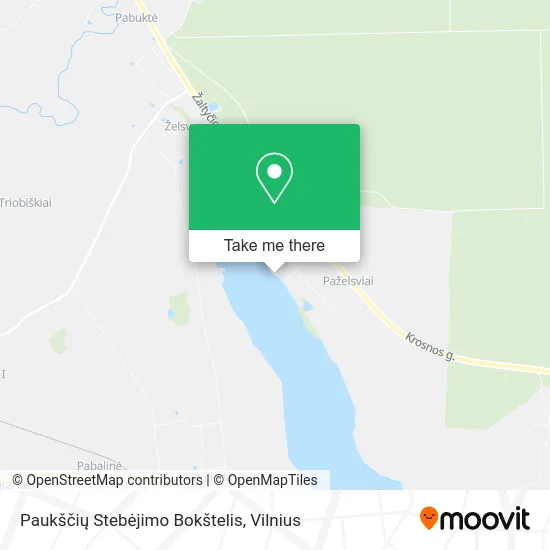 Карта Paukščių Stebėjimo Bokštelis