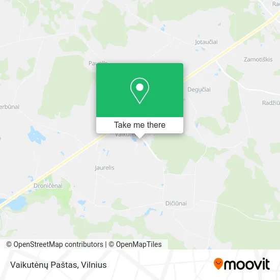 Карта Vaikutėnų Paštas