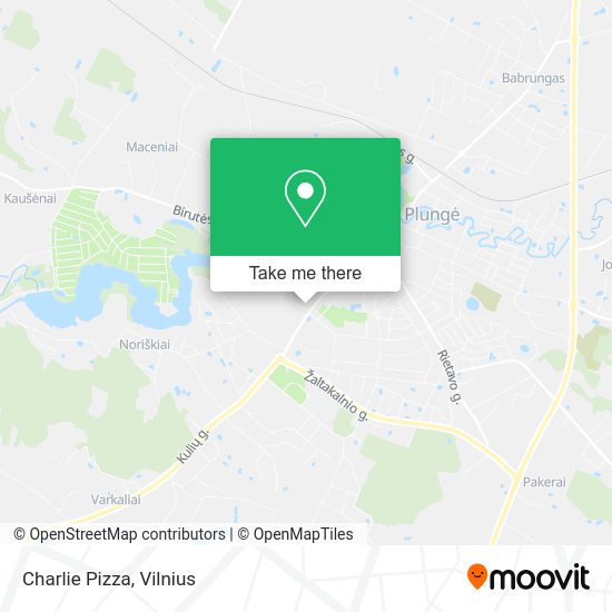Карта Charlie Pizza