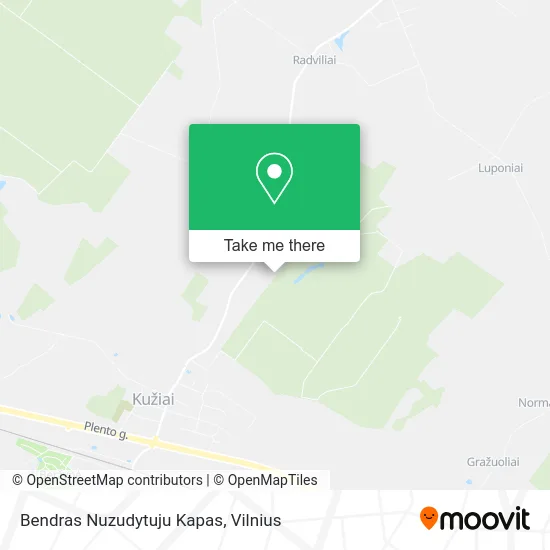 Карта Bendras Nuzudytuju Kapas