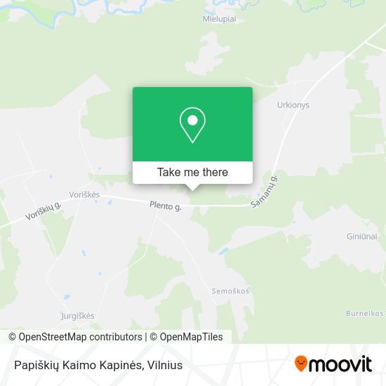Карта Papiškių Kaimo Kapinės