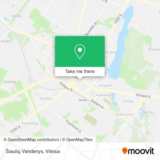 Карта Šiaulių Vandenys