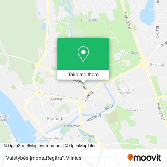Карта Valstybės Įmonė„Regitra“