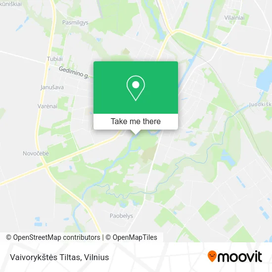 Карта Vaivorykštės Tiltas