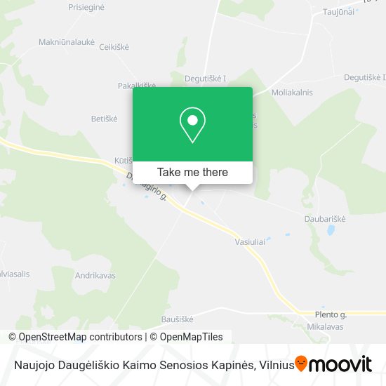 Карта Naujojo Daugėliškio Kaimo Senosios Kapinės