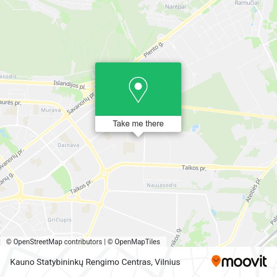 Карта Kauno Statybininkų Rengimo Centras