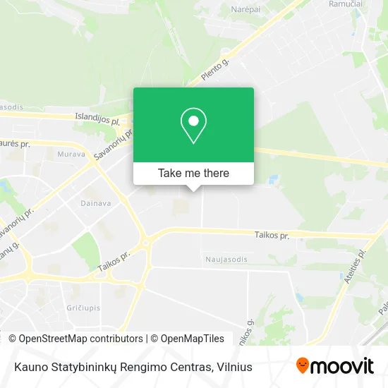 Карта Kauno Statybininkų Rengimo Centras