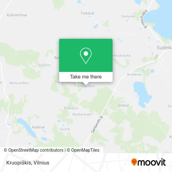 Карта Kruopiškis