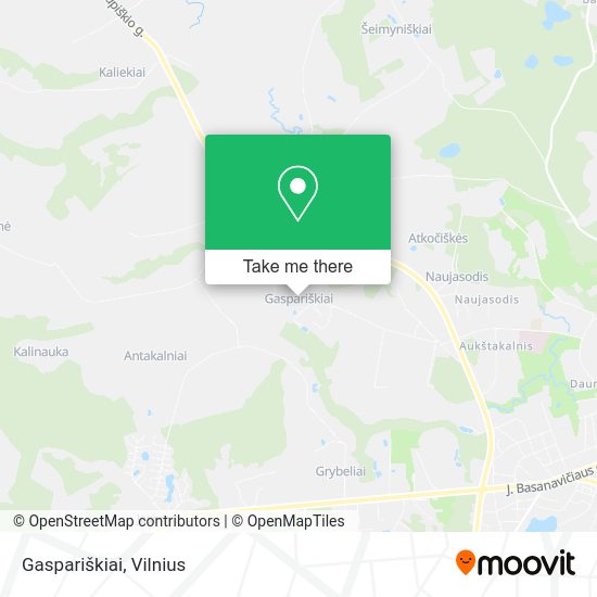 Карта Gaspariškiai